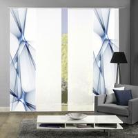 Flächenvorhang 4-Tlg. Franklin B: 60 cm, Blau - Blau, Basics, Textil (60/245cm)