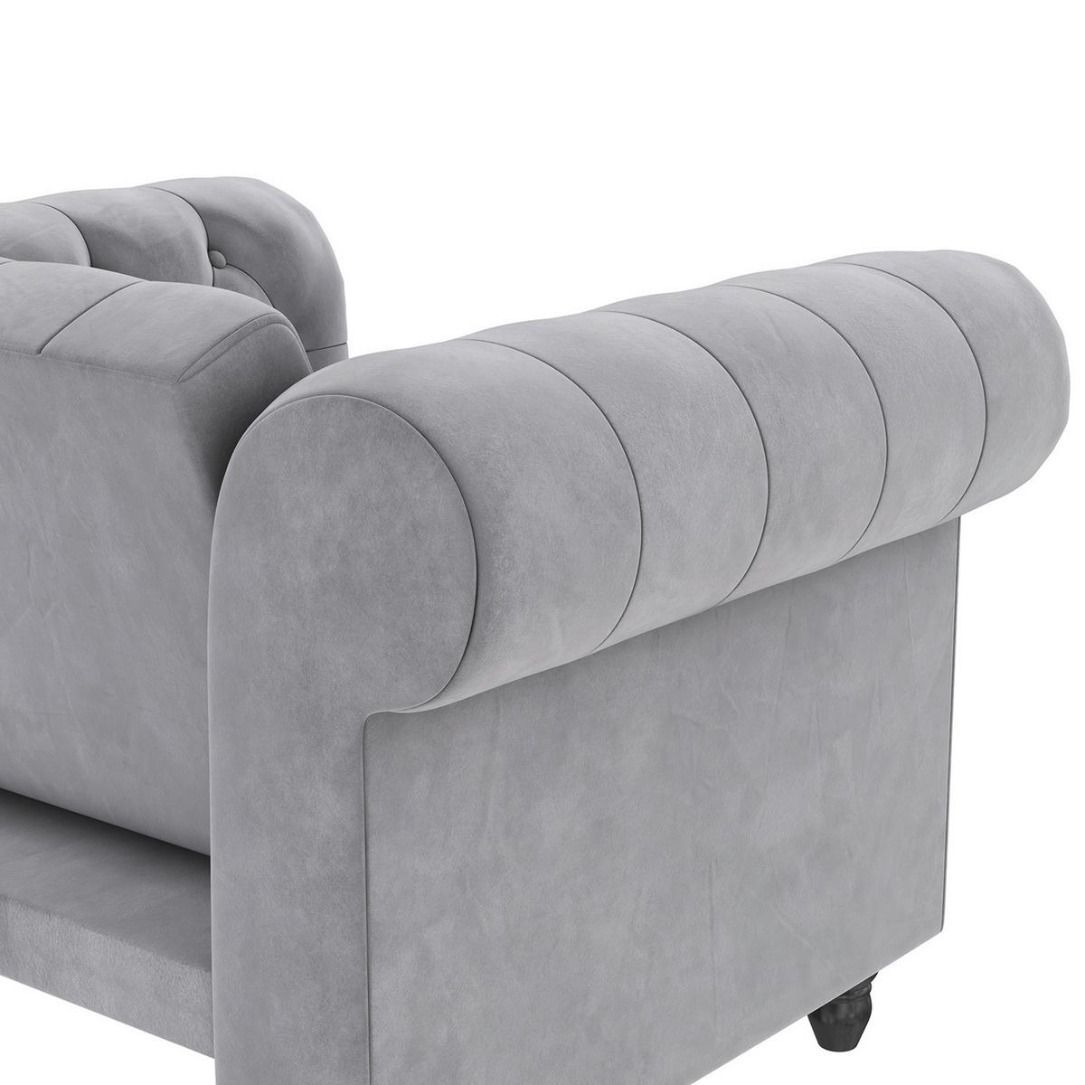 Sessel Firenze Hellgrau, Relaxfunktion - Hellgrau/Schwarz, Basics, Textil (111/83/87cm) - Livetastic