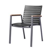 Gartensessel stapelbar Mood Extreme Kunststoff - Anthrazit/Schwarz, KONVENTIONELL, Holz/Kunststoff (56,5/84/62cm) - Gardenson