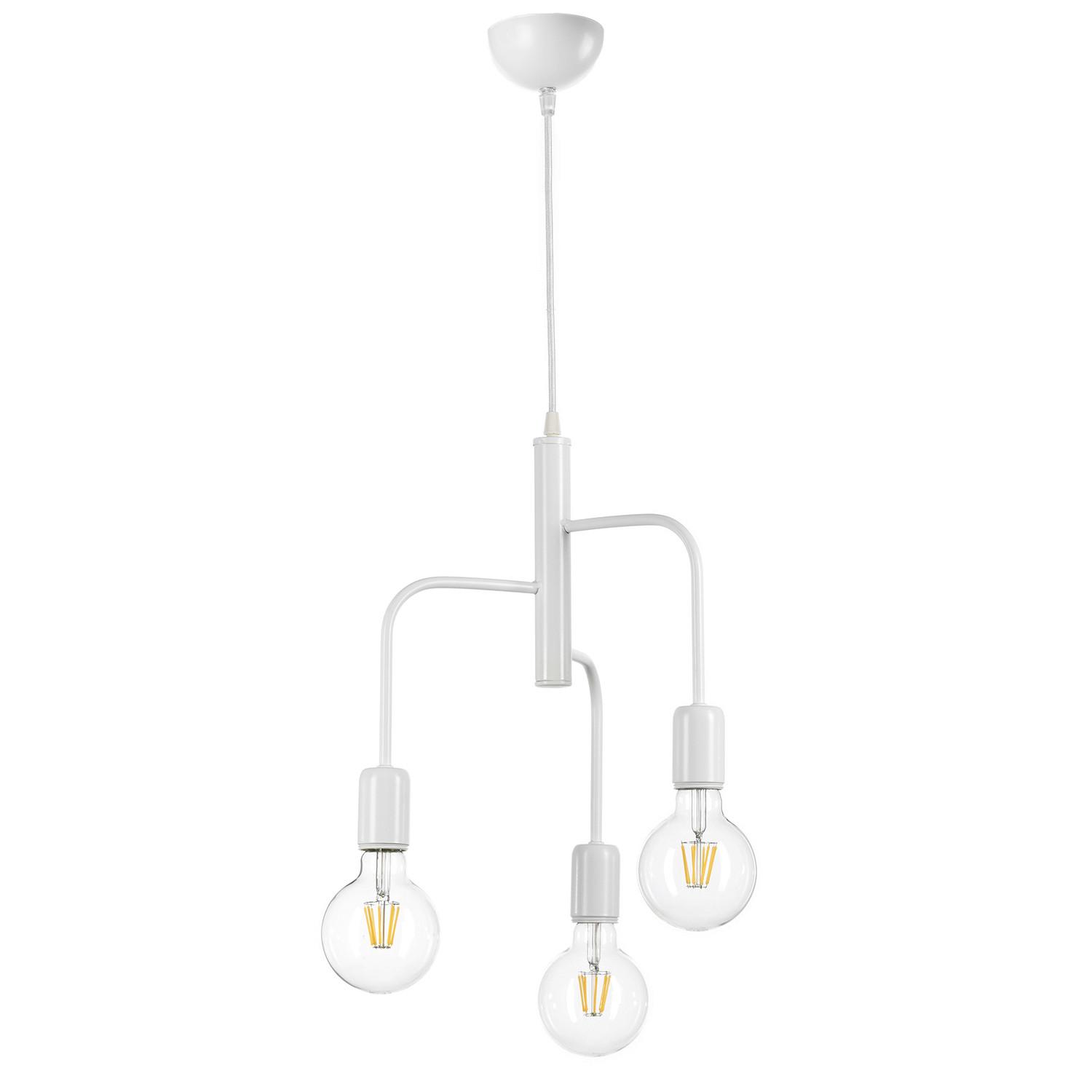 Hängeleuchte Weiß D: 40 Cm 22w - Weiß, Design, Metall (40/140cm)