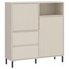 Kommode Avenale Kaschmir B: 105,4 Cm - Kaschmir/Schwarz, Trend, Holzwerkstoff (105,4/117,2/40cm)