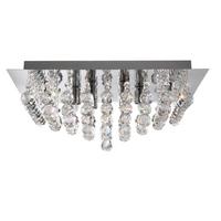 Deckenleuchte Hanna 4lt 6404-4cc - Klar/Silberfarben, Basics, Glas/Metall (34/34/17cm)