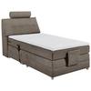 Boxspringbett Mit Topper Elektrisch 120x200 Cm Palermo - Silberfarben/Braun, MODERN, Holzwerkstoff/Textil (120/200cm) - MID.YOU