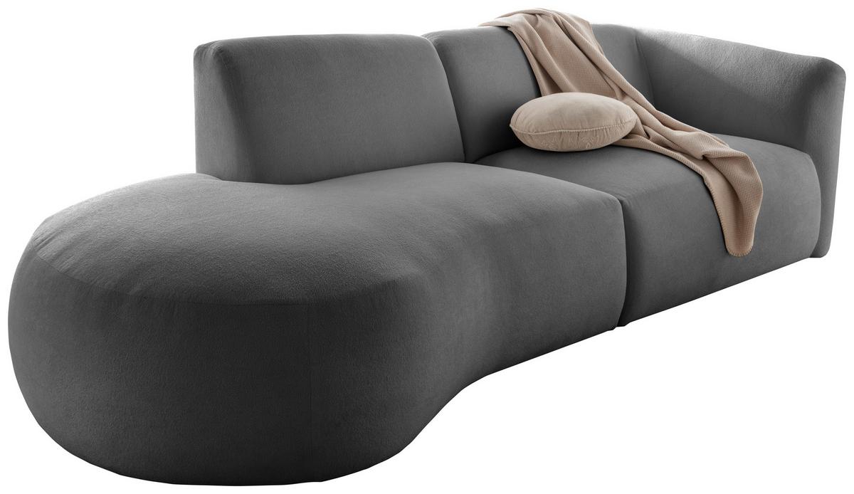 Ecksofa Jesi, Anthrazit S: 238x107 Cm - Anthrazit/Schwarz, MODERN, Textil (238/107cm) - Livetastic