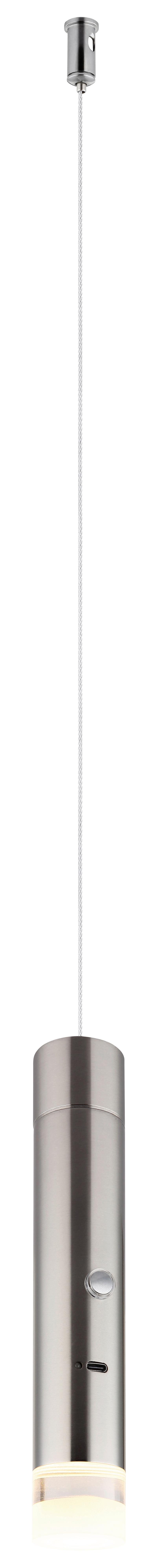 ZÁVĚSNÉ LED SVÍTIDLO PELO - čiré/barvy niklu, Design, kov/plast (38/120cm) - Globo