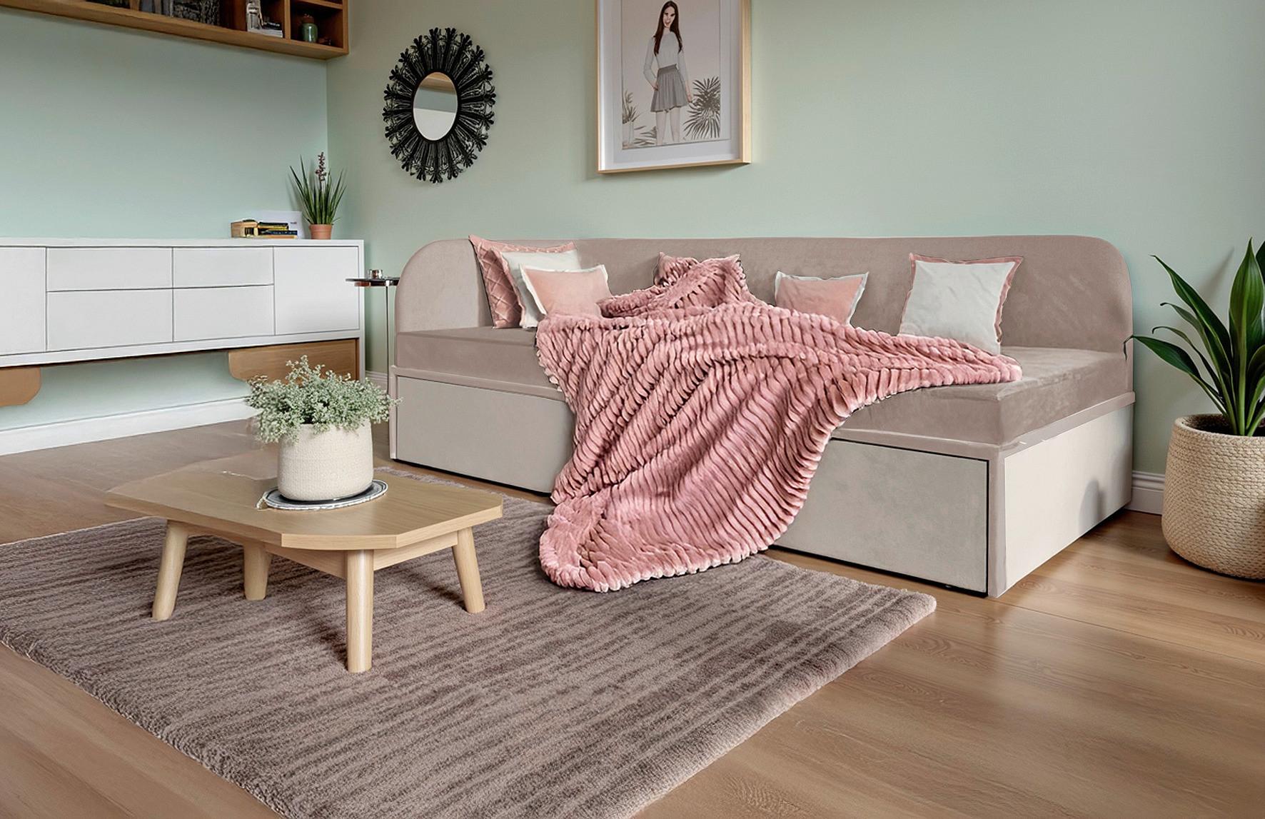 Polsterbett Calipso Beige Lf: 90x200 cm - Beige, MODERN, Textil (90/200cm) - Livetastic