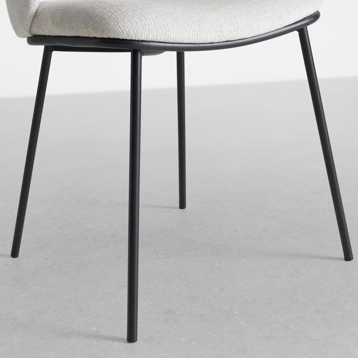 Židle MALEA - černá/béžová, Moderní, kov/dřevo (49/76/55cm) - Bessagi Home