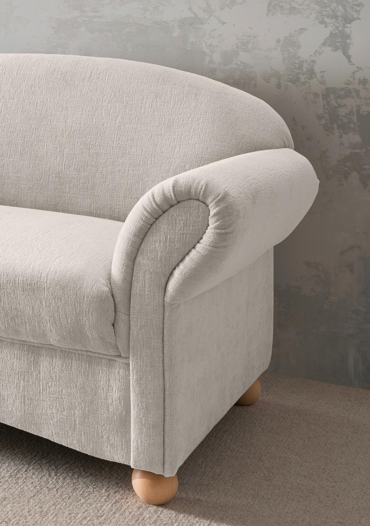 2,5-sitzer Torello Weiß B: 198cm - Wildeiche/Weiß, KONVENTIONELL, Textil (198/84/80cm) - Livetastic