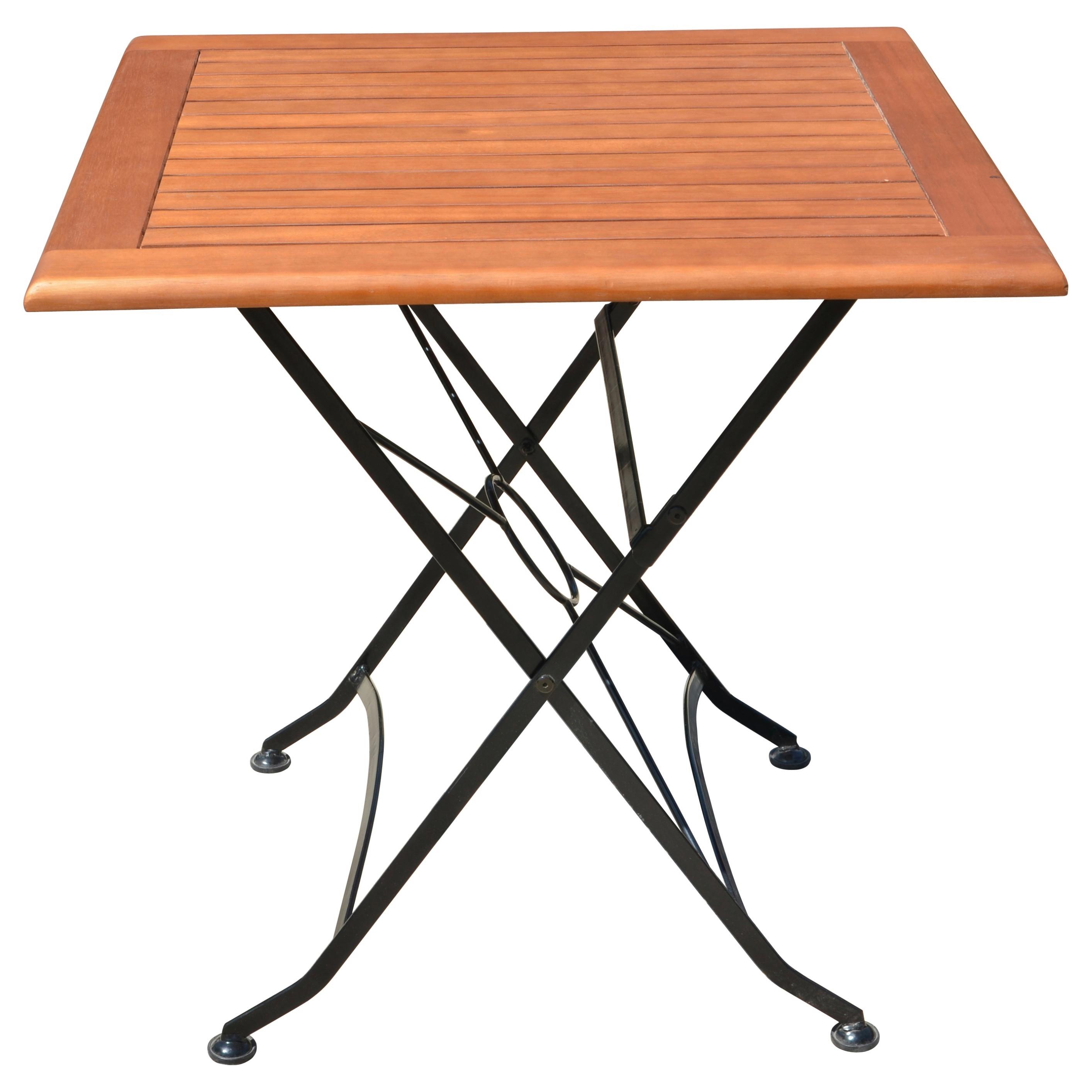 Gartentisch Wien - Schwarz/Braun, Basics, Holz/Metall (80/80/74cm) - Gardenson