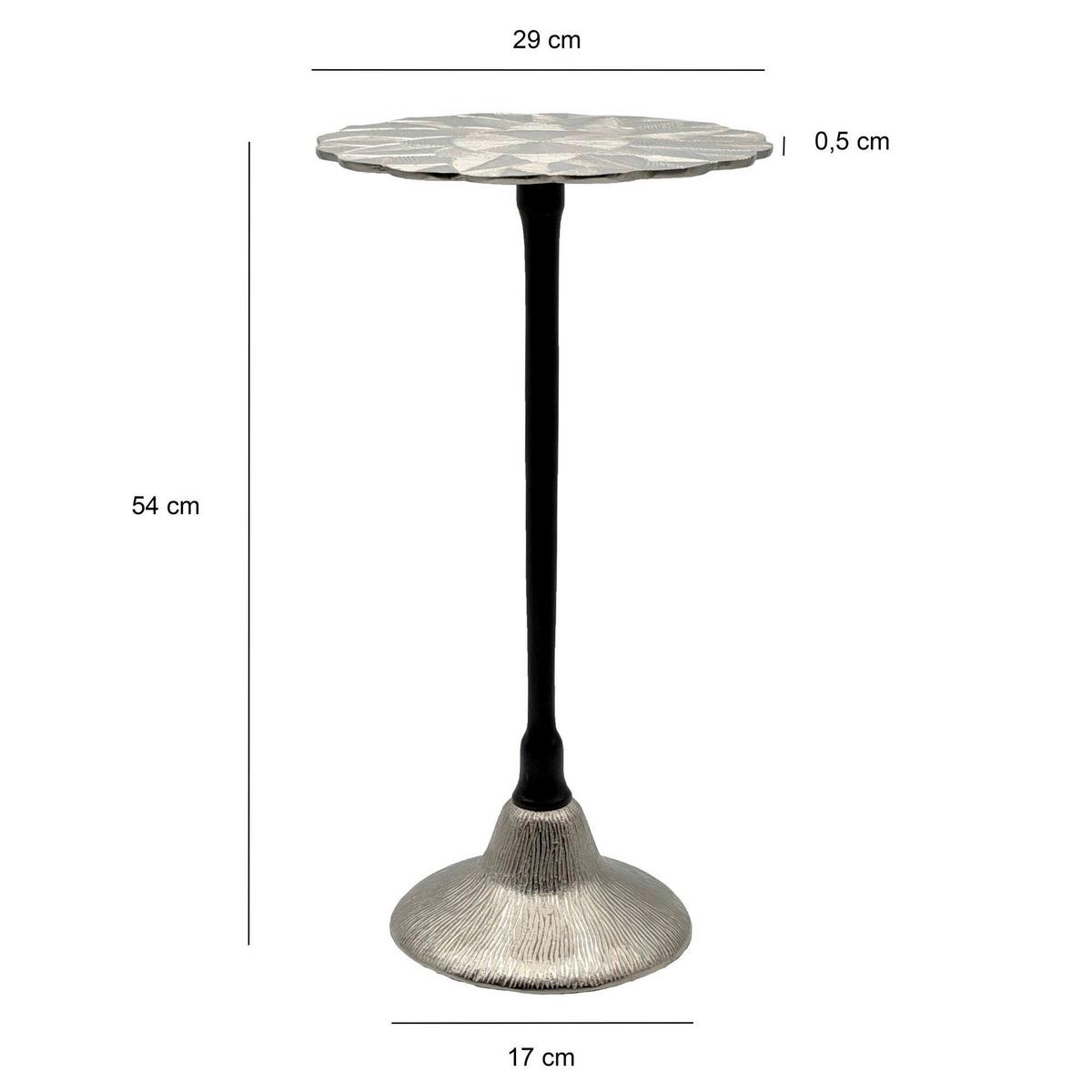 Beistelltisch Silberfarben B: 29 cm - Silberfarben, Design, Metall (29/54/29cm) - Livetastic