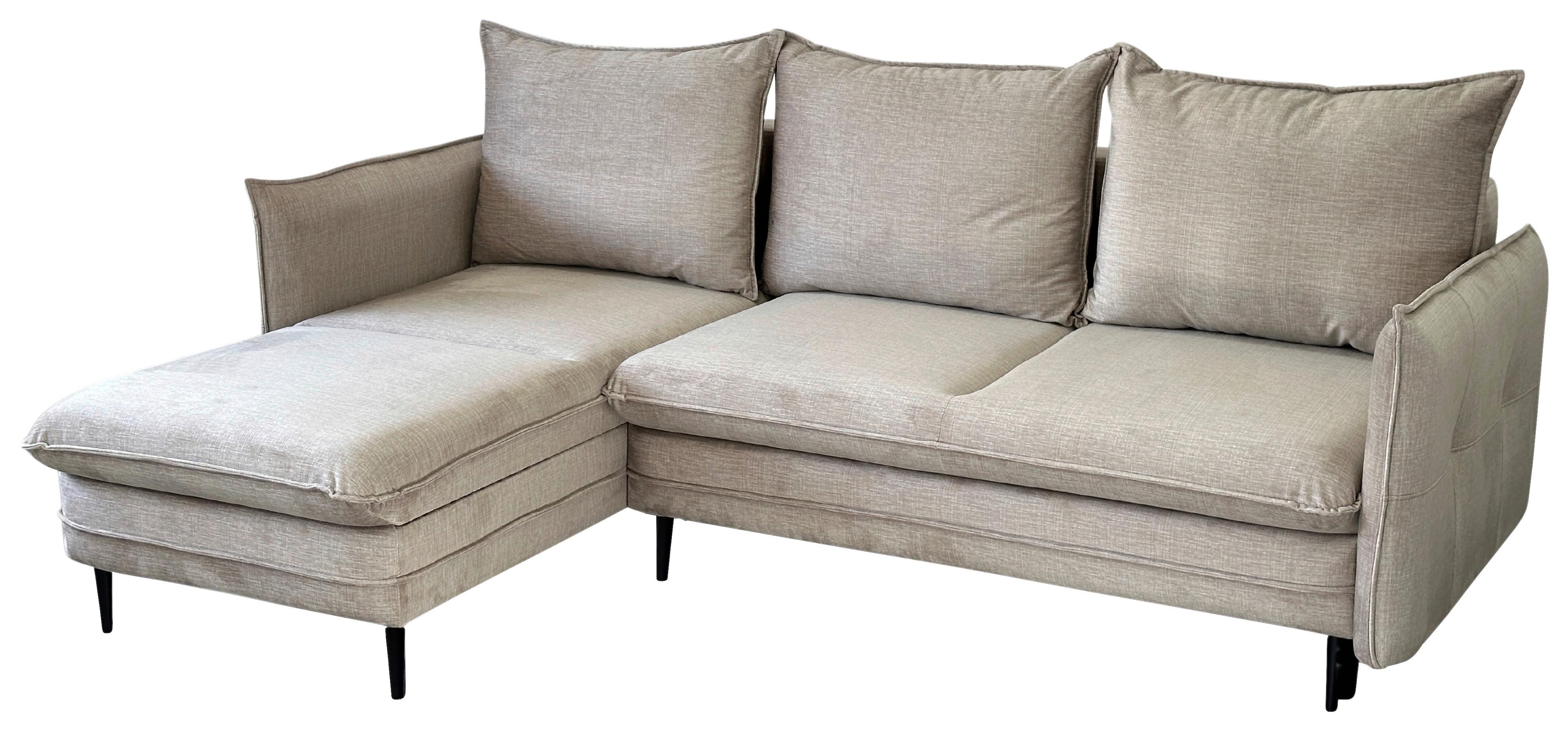 Ecksofa Melody - Beige/Schwarz, Design, Textil (170/235cm) - MID.YOU