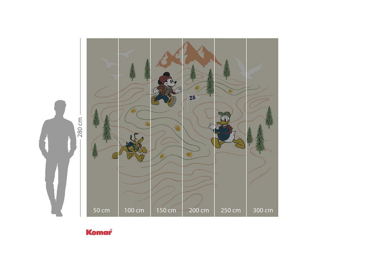 Fototapete Mickey Meets The Mountain - Multicolor, Trend, Papier (300/280cm)