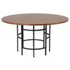 Esstisch Copenhagen - Cognac/Schwarz, Design, Holzwerkstoff/Metall (140/140/75cm) - Livetastic
