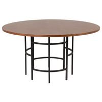 Esstisch Copenhagen - Cognac/Schwarz, Design, Holzwerkstoff/Metall (140/140/75cm) - Livetastic