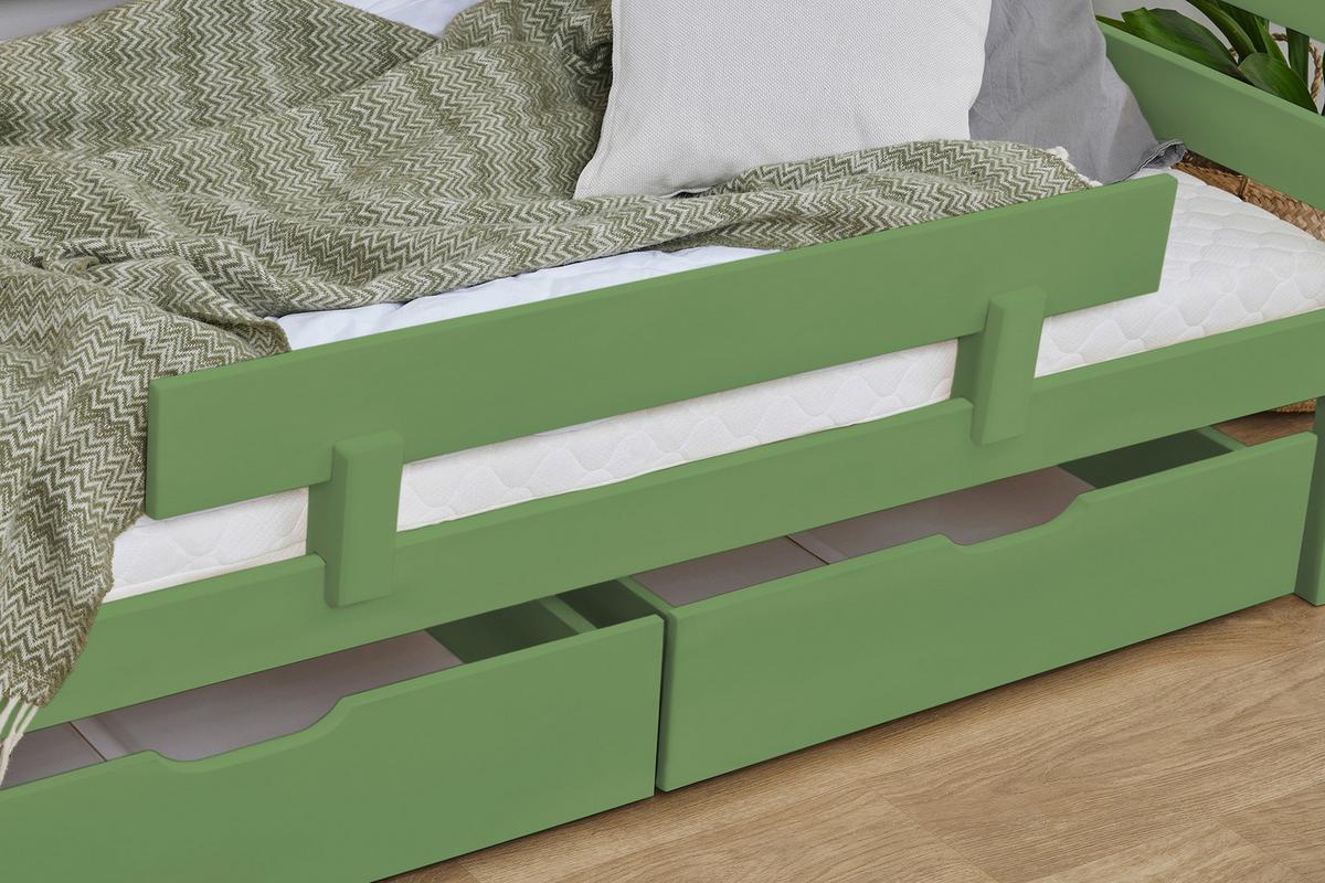 Bettschutzgitter Eco Comfort Grün, B: 100 Cm - Grün, MODERN, Holz (100/22,5/4cm) - MID.YOU