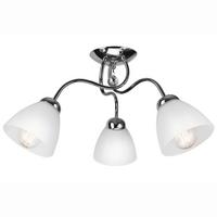 Deckenleuchte Miranda Chromfarben B: 50 cm - Chromfarben, KONVENTIONELL, Glas/Metall (50/50/31cm)