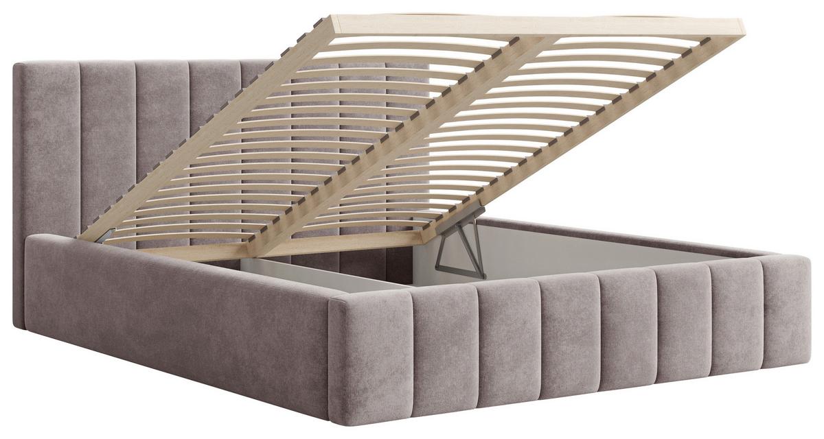 POLSTERBETT Sky Taupe 160x200cm - Taupe/Schwarz, MODERN, Holz (160/200cm) - MID.YOU