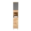 VYSOKÁ SKŘÍŇ FLOAT -EXKLUSIV- - barvy dubu/barvy chromu, Moderní, kov/kompozitní dřevo (35/194/33cm) - Premium Living