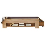 Bettregal Yves 180 cm White Wash - Weiß, KONVENTIONELL, Holz (180/14,5/13cm)