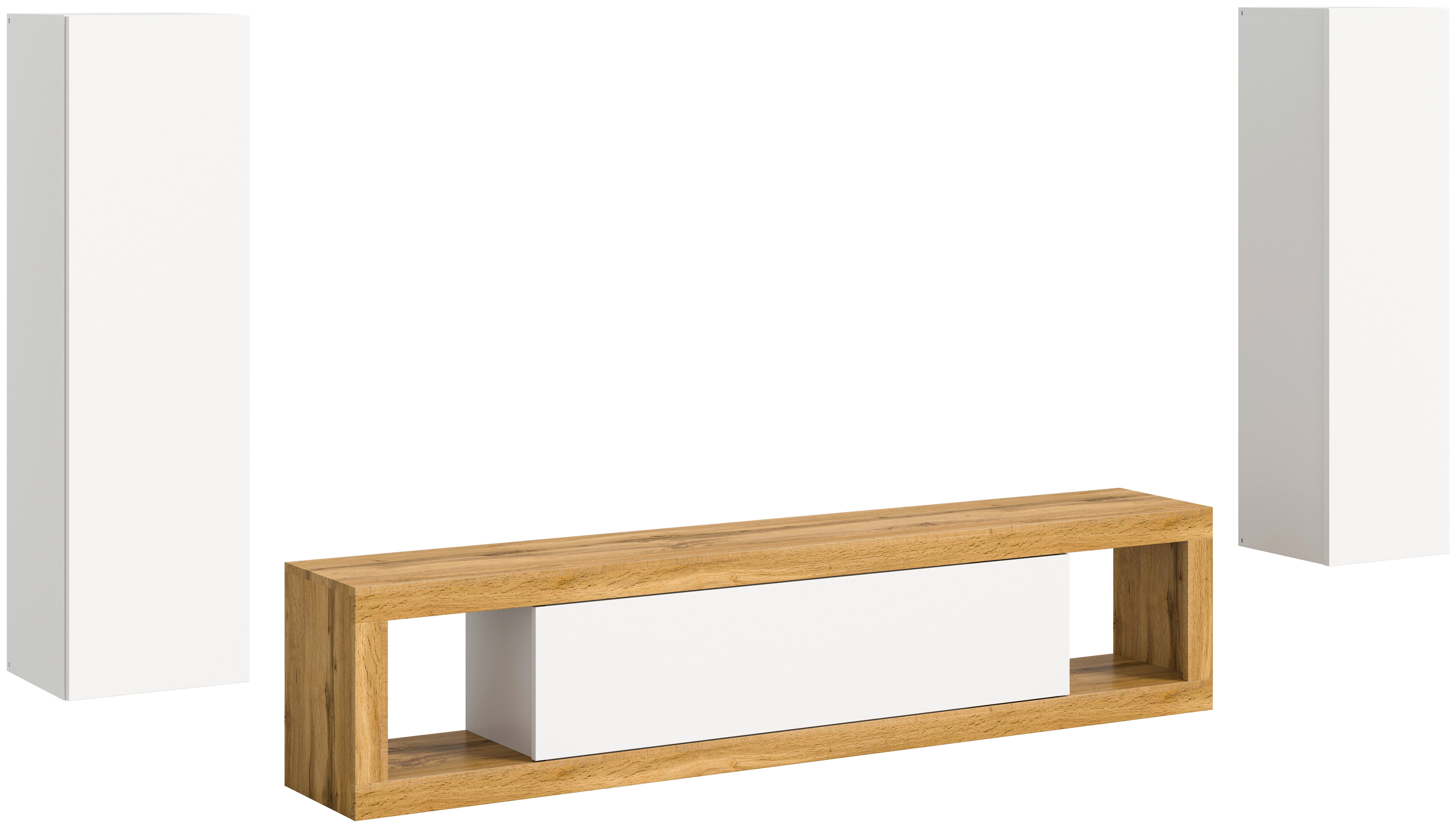 Wohnwand Tango Weiß/eiche Dekor B:270cm