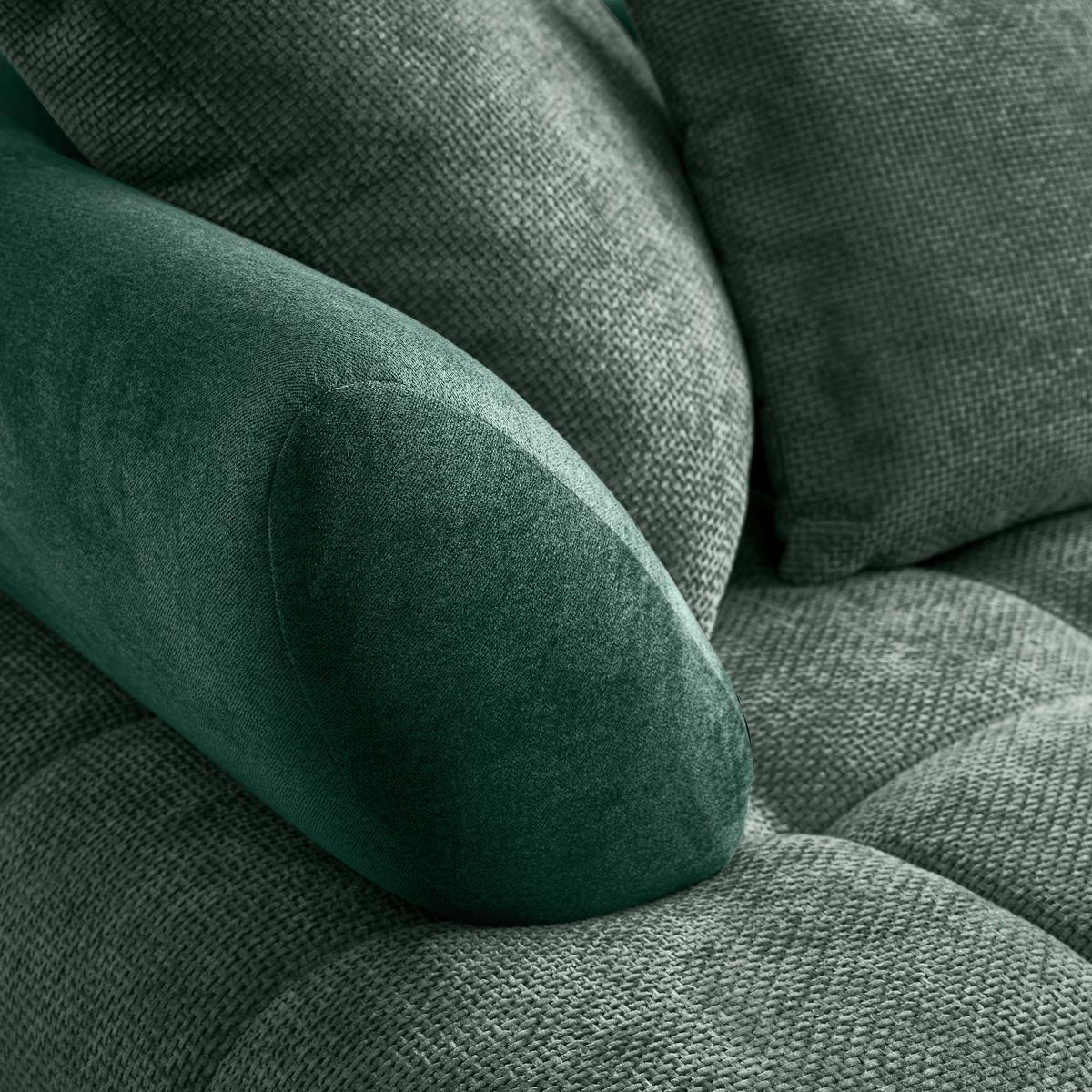 LARGO, pravá, tmavě zelená, potřeba šířky dveří 90 cm - černá/tmavě zelená, Moderní, kov/textil (262/184cm)