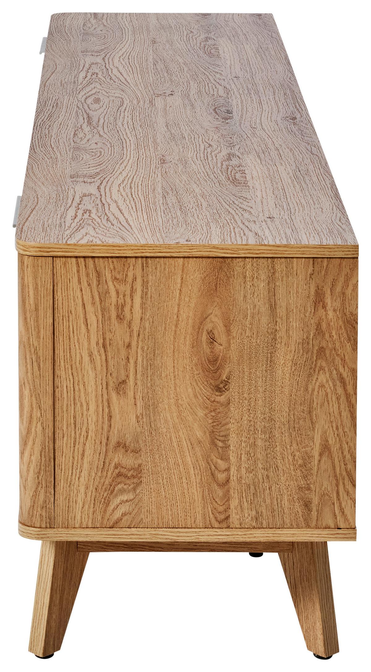 Lowboard Wave TV 170 B: 169,5 cm Eichefarben - Eichefarben, MODERN, Holzwerkstoff (169,50/54,5/40cm) - Livetastic