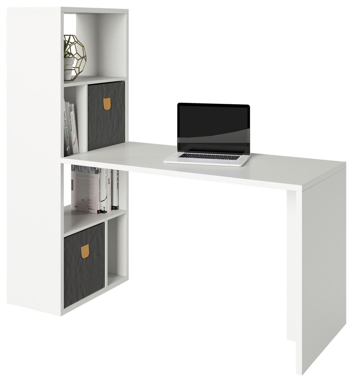 Regal Fortuna - Weiß, Basics, Holzwerkstoff (58/147/34cm) - MID.YOU