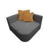 Sofa Zuri Dunkelgrau/gelb, B: 110cm - Dunkelgrau/Senfgelb, Trend, Textil (110/75/115cm) - Livetastic