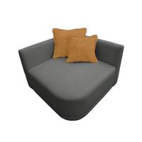 Sofa Zuri Dunkelgrau/gelb, B: 110cm - Dunkelgrau/Senfgelb, Trend, Textil (110/75/115cm) - Livetastic