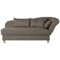 Recamiere Selma Sahara Rechts mit Bettkasten+schlaffunktion - Hellbraun/Buchefarben, Design, Textil (190/82/88cm) - Max Winzer