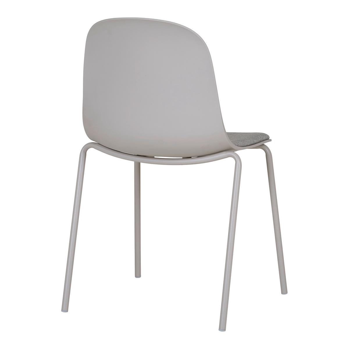 Stuhl-Set Madalena Hellgrau B: 48 cm - Hellgrau, MODERN, Kunststoff/Metall (48/86/56cm) - MID.YOU