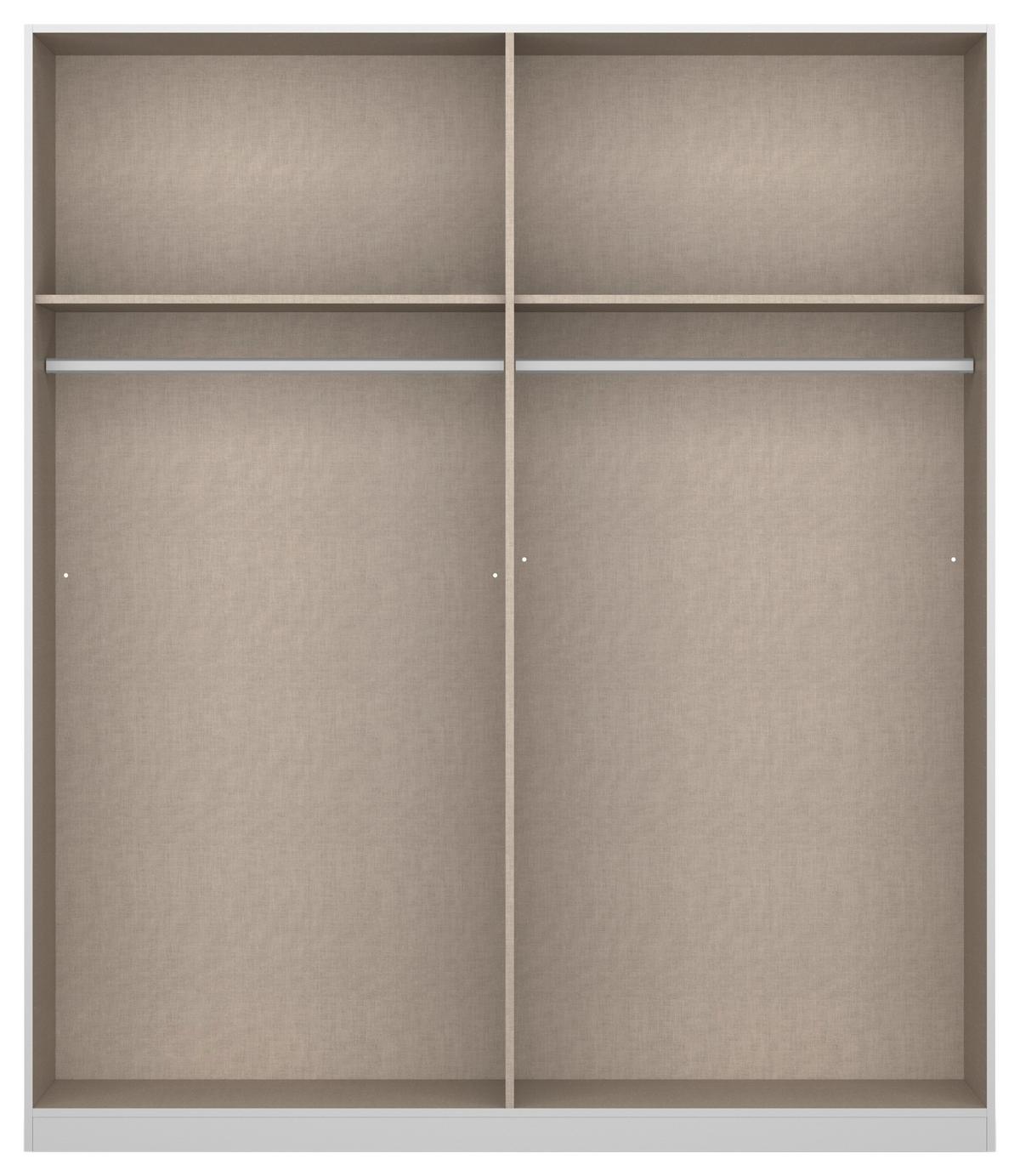 Drehtürenschrank Artemis 181 Cm Anthrazit/eiche Dekor - Anthrazit/Eiche Artisan, MODERN, Glas/Holzwerkstoff (181/210/54cm) - Rauch Möbel