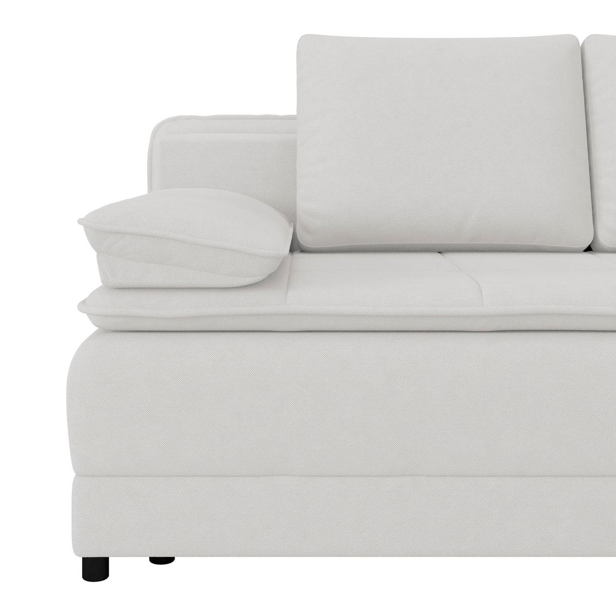 Pohovka s funkciou bíla barva - bílá/černá, Moderní, textil/plast (202/73-92/105cm) - Luca Bessoni