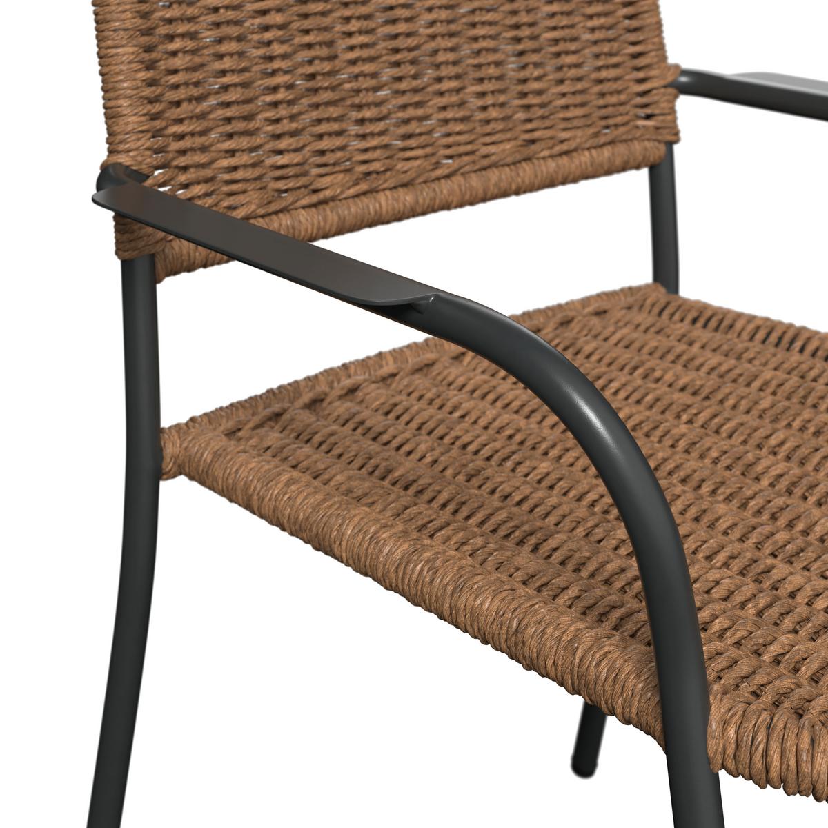 Gartensessel Clara - Gelb/Braun, MODERN, Kunststoff/Metall (58/63/90cm) - Beldano