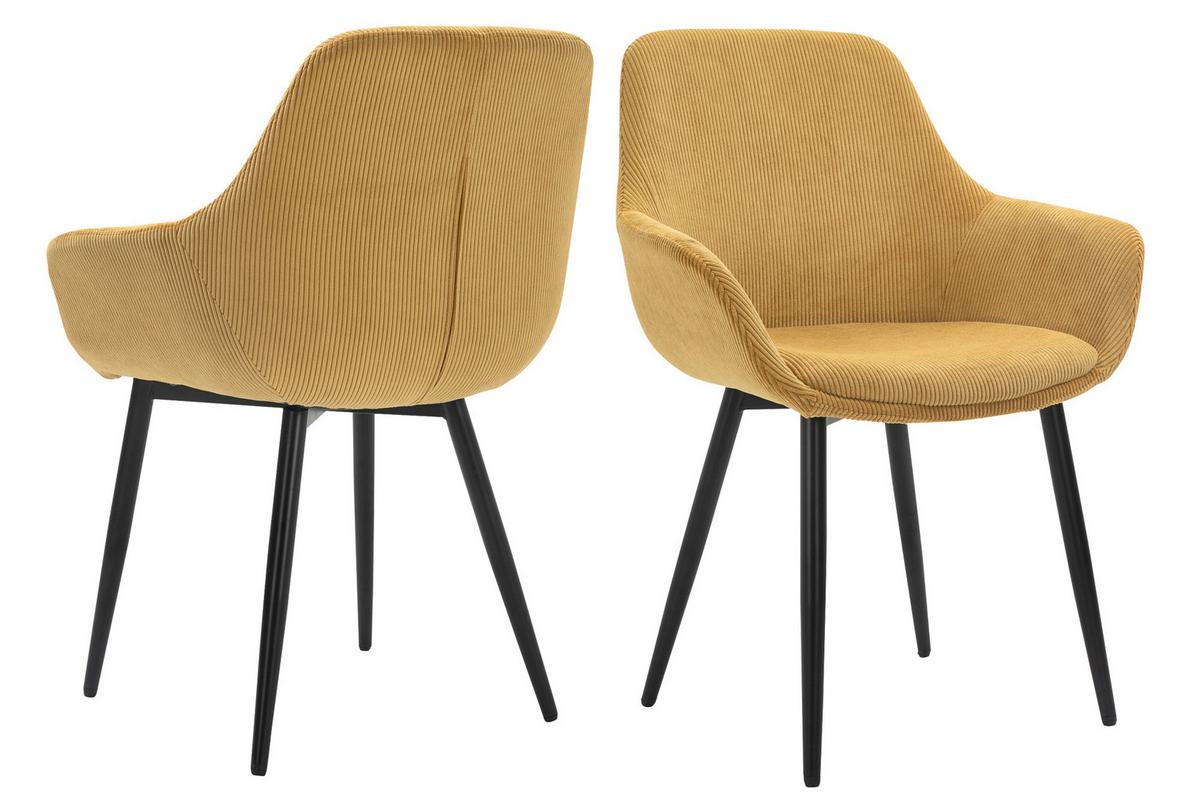 Tischgruppe Naturfarben/Gold L: 160 cm - Goldfarben/Naturfarben, MODERN, Holz/Textil (160/85/76,5cm) - Livetastic