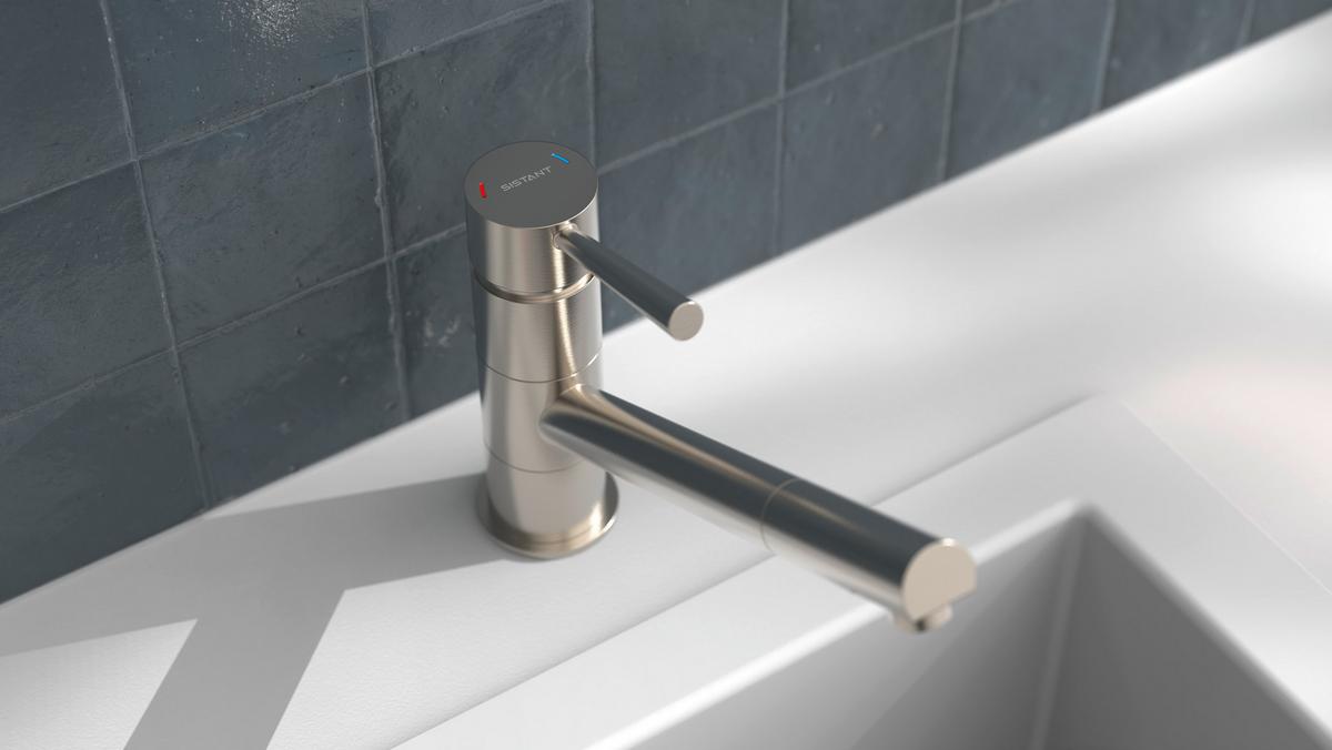 Konyhai Csaptelep Sistant Rom - nemesacélszínű, Basics, fém (5,5/18/25cm) - Sistant