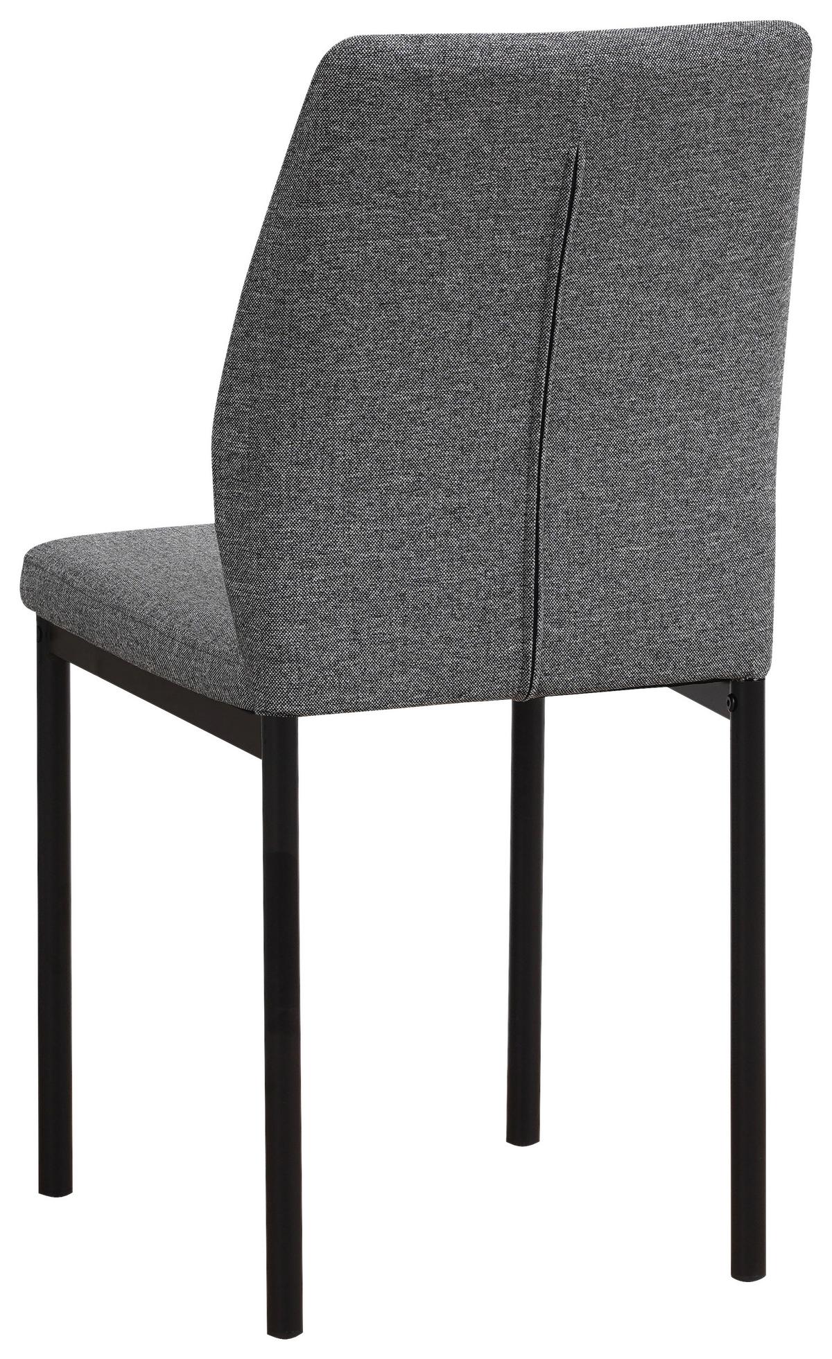 Židle MIA -CENOVÝ TRHÁK- - šedá/černá, Basics, kov/textil (44/90/56cm) - Based