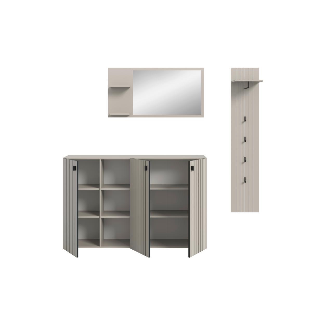 Garderobe Station Kaschmir B: 201cm - Kaschmir, Design, Holzwerkstoff (201/192/37cm) - MID.YOU