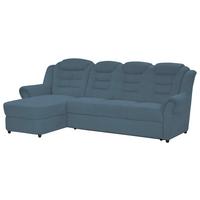 Ecksofa Boston Blau Chenille - Blau/Schwarz, KONVENTIONELL, Textil (165/262cm) - Livetastic