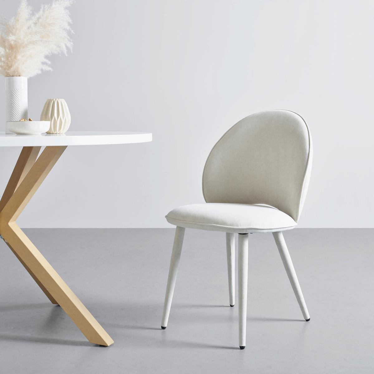 Stuhl Lavik - Beige, MODERN, Holz/Textil (50/87/58,5cm) - Livetastic