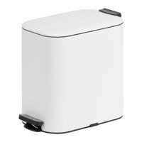 Nášľapný odpadkový kôš biela 20L - čierna/biela, Modern, kov/plast (23,4/41,3/37,6cm) - Mömax