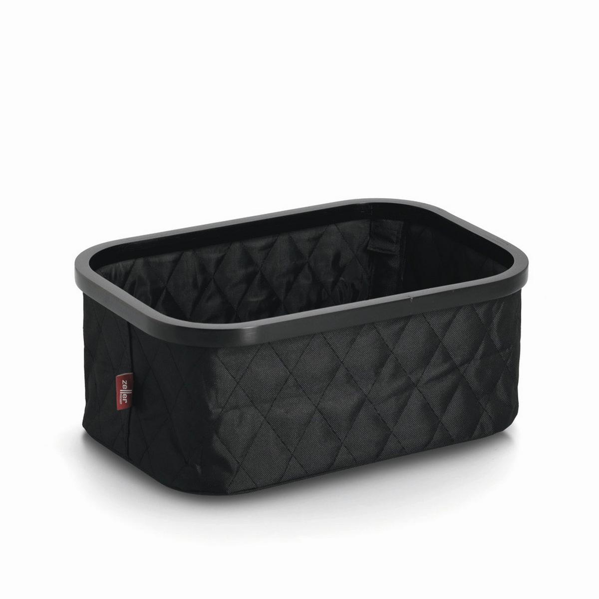 KORBSET Synthetikfaser, Schwarz, 2--Teilig - Schwarz, Basics, Textil (40/40/30cm) - Zeller Present