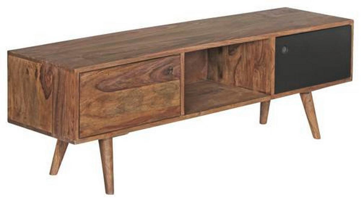 Nízka komoda pod TV Repa š:140cm masív - čierna/farba indického palisandra, Design, drevo (140/45/35cm) - MID.YOU