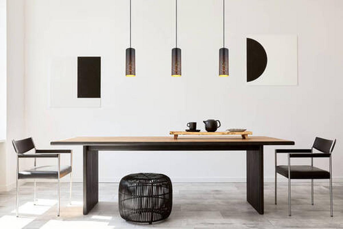 Hängeleuchte 21005h - Goldfarben/Schwarz, Design, Metall (10/150cm) - Globo