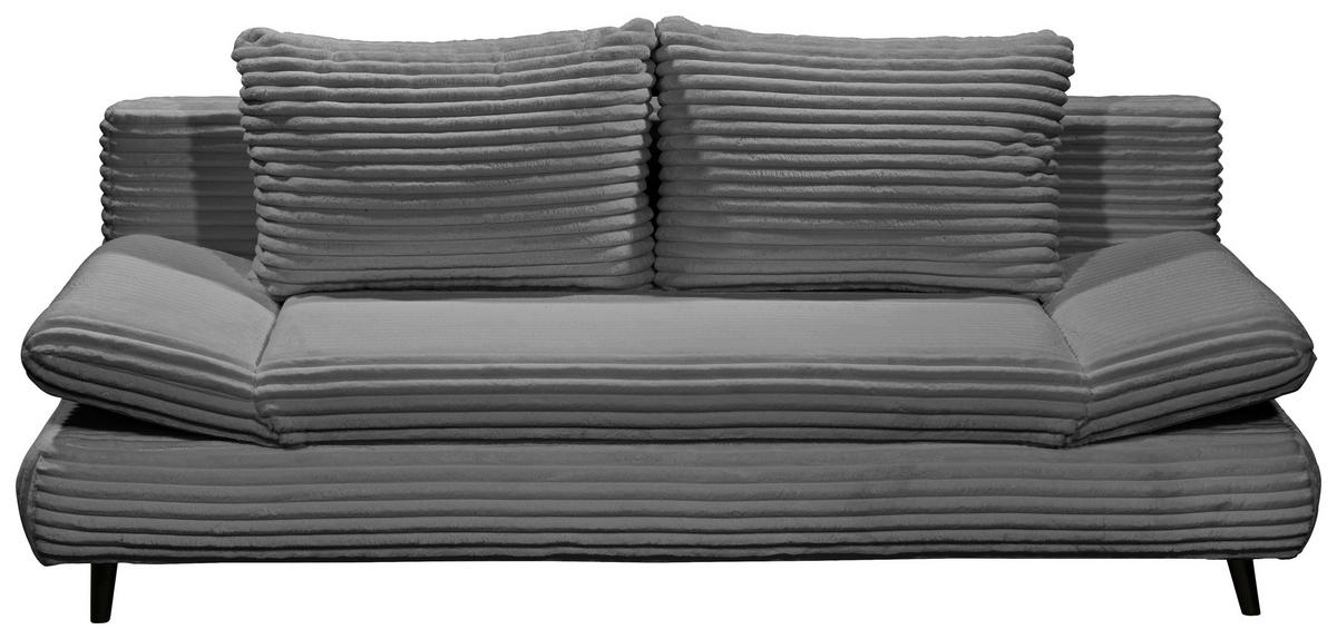 Schlafsofa Sunny Anthrazit B: 212 Cm - Anthrazit/Schwarz, KONVENTIONELL, Textil (212/88/101cm) - MID.YOU