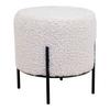 Hocker Alford Schwarz Weiß B: 35,5 cm - Schwarz/Weiß, Design, Textil/Metall (35.5/37cm)