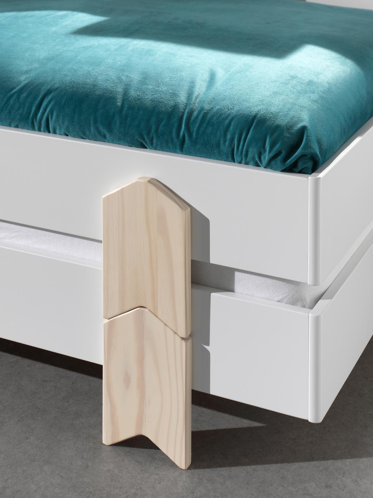 Stohovatelná postel MODULO bílá - barvy borovice/bílá, Moderní, dřevo/kompozitní dřevo (90/200cm) - MID.YOU
