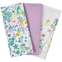 Geschirrtuch Viola 3er Pack - Violett, MODERN, Textil (40/60cm) - Luca Bessoni