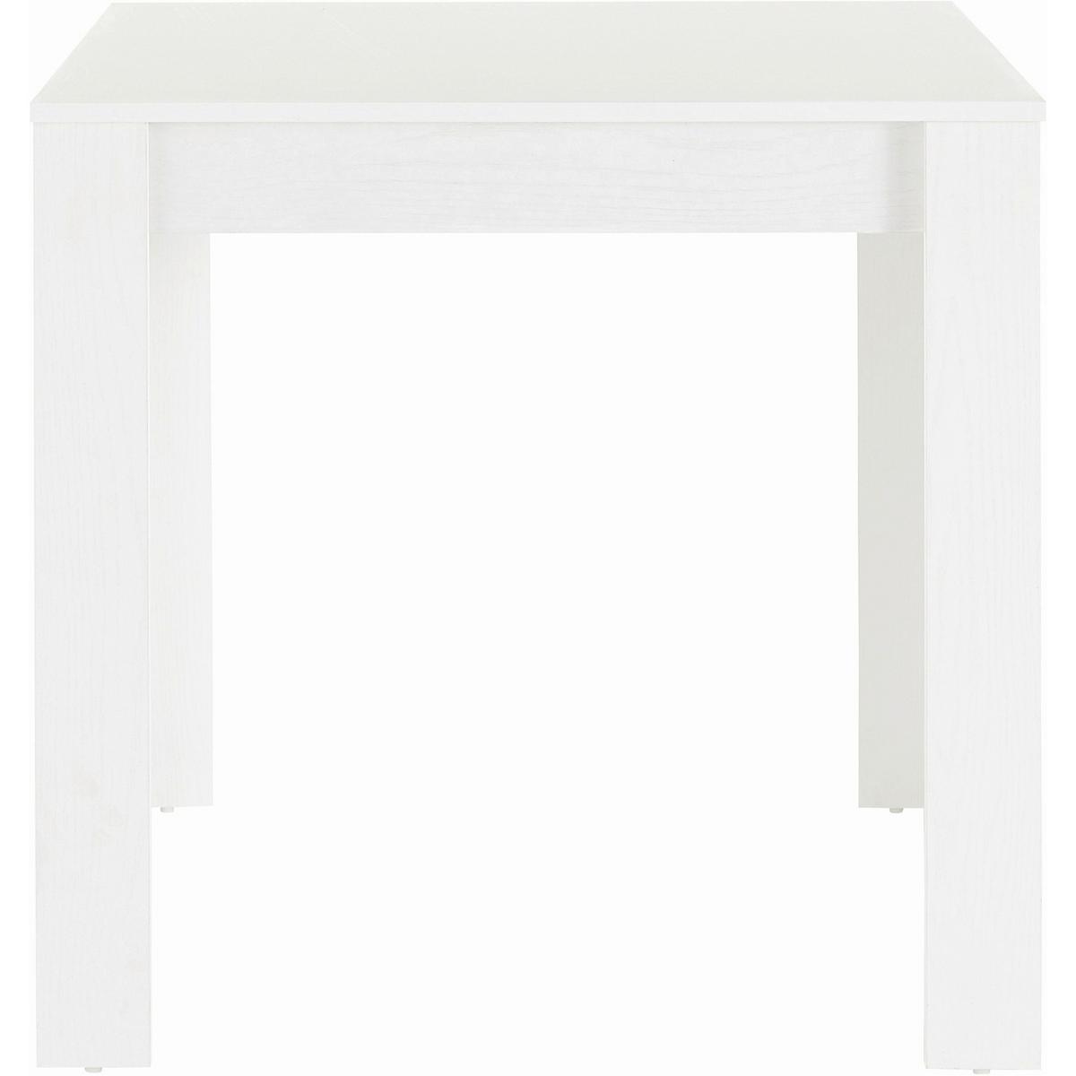 Esstisch Lynn Weiß L: 80cm - Weiß, Design, Holzwerkstoff (80/75/80cm) - MID.YOU