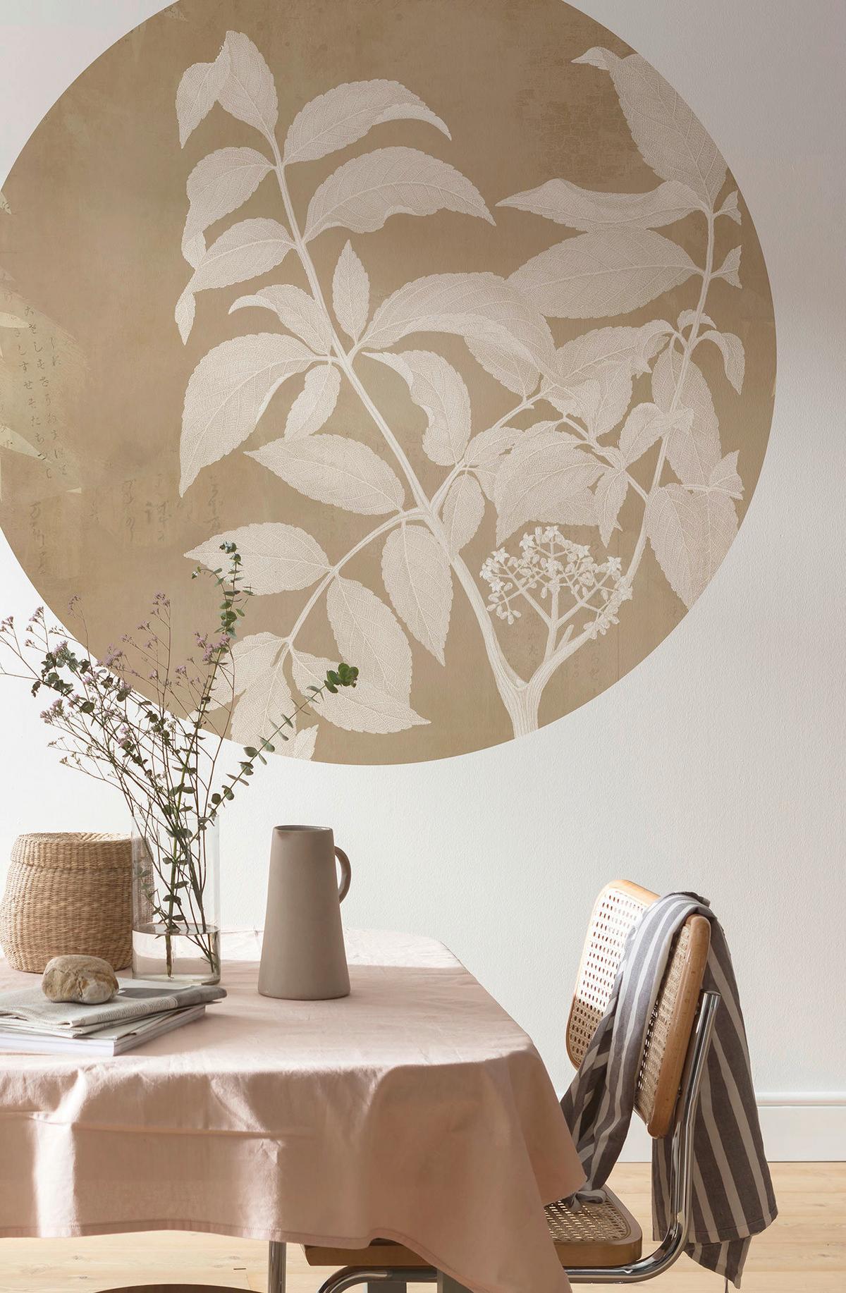 Fototapete Blooming Branch - Gelb/Braun, Trend (125cm)